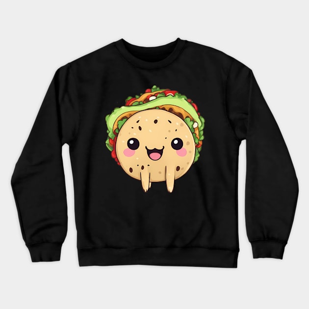 Cute Taco Crewneck Sweatshirt by animegirlnft